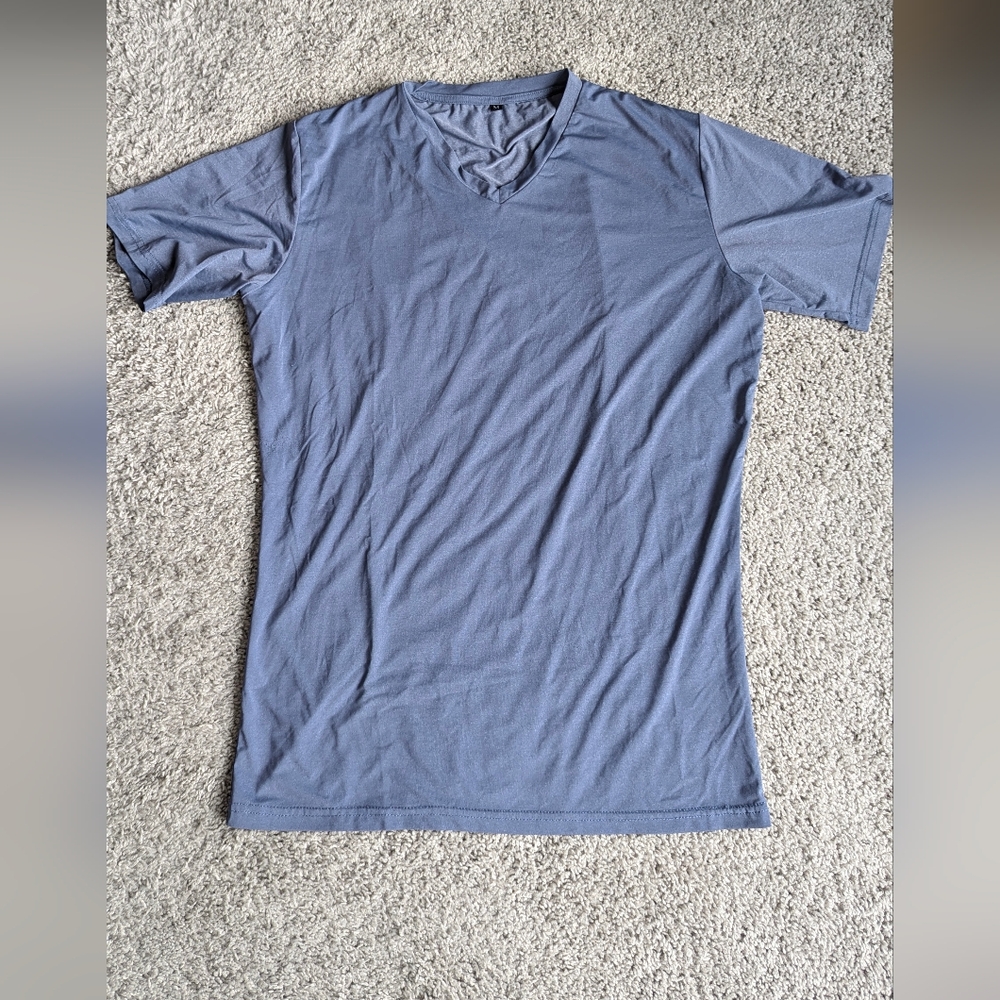 Men's V-Neck Shirt - Blue